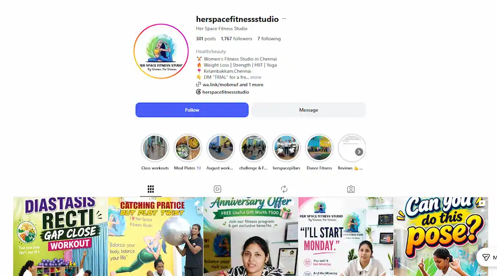 Herspace Fitness - SMM